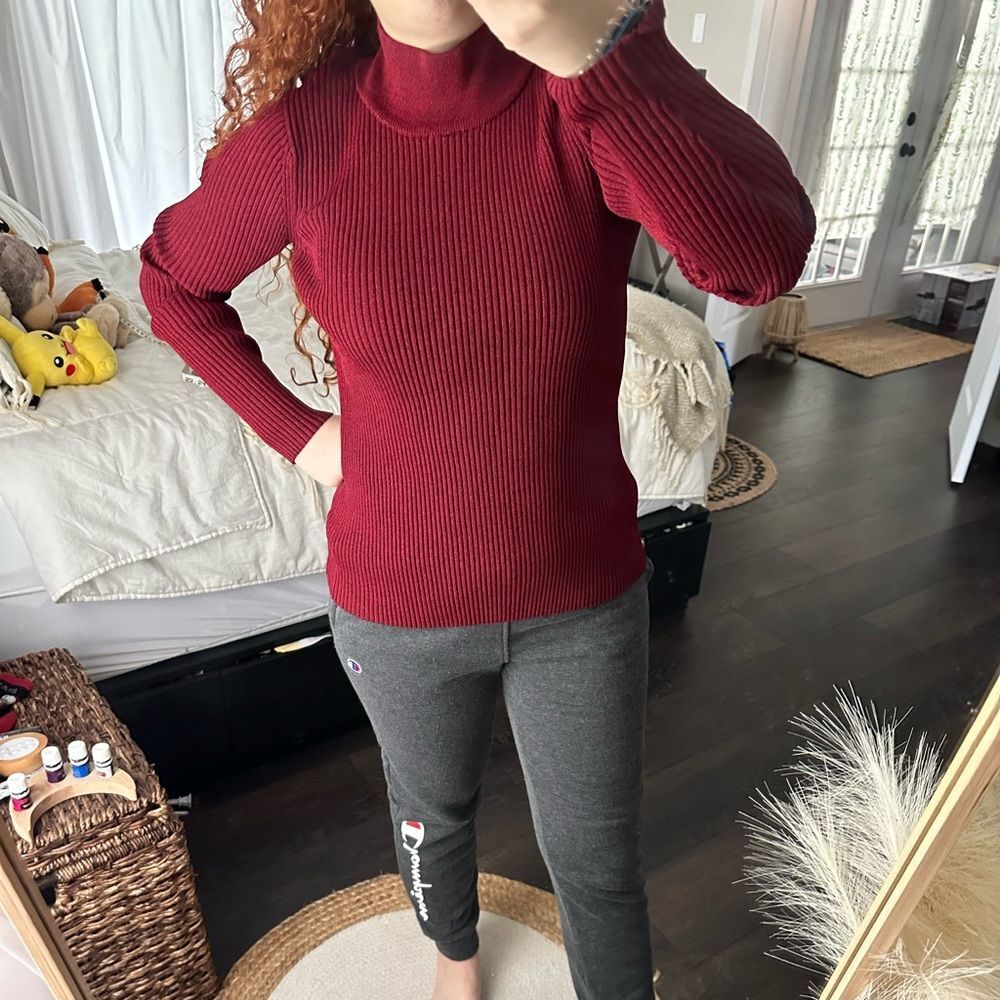 Whistles Red/Maroon Turtleneck Sweater Size 6